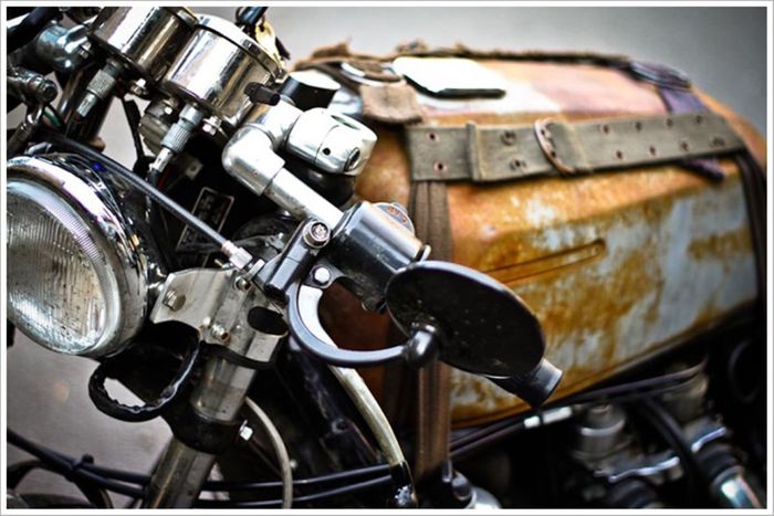 Honda Gold Wing (1975) &ldquo;El Guapo&rdquo; custom Rat Cafe besutan Paul Dutra