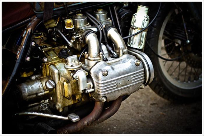 Honda Gold Wing (1975) &ldquo;El Guapo&rdquo; custom Rat Cafe besutan Paul Dutra