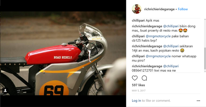 Saling balas komen antara Eko Susanto dan Gibran Rakabuming via Instagram