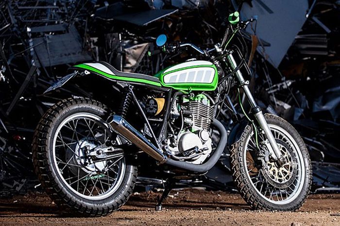 Yamaha SR500 custom street tracker besutan Pan Slawomir