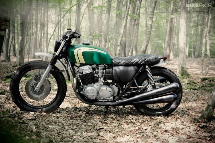 Honda CB750 K7 custom brat style-scrambler dari 4h10