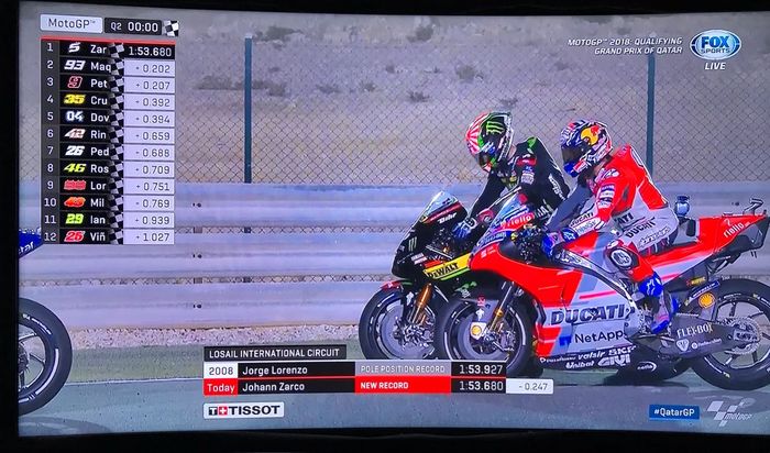 Johann Zarco obrak-abrik rekor di Qatar