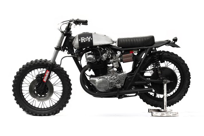 Honda CB450 custom scrambler dari Anvil Motociclette