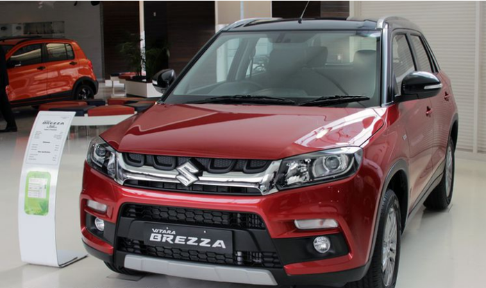Tampilan depan SUzuki Vitara Brezza yang bakal diproduksi oleh Toyota di India