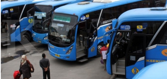 Ilustrasi Bus DAMRI zaman now