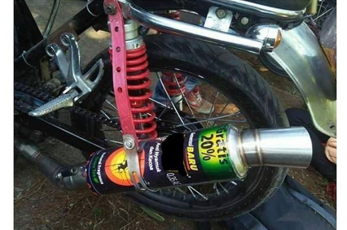 ilustrasi knalpot tidak standar