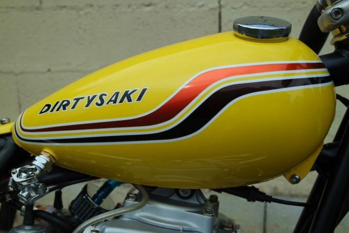 Kawasaki Z400 custom drag-chopper besutan Dirty Bootz Garage