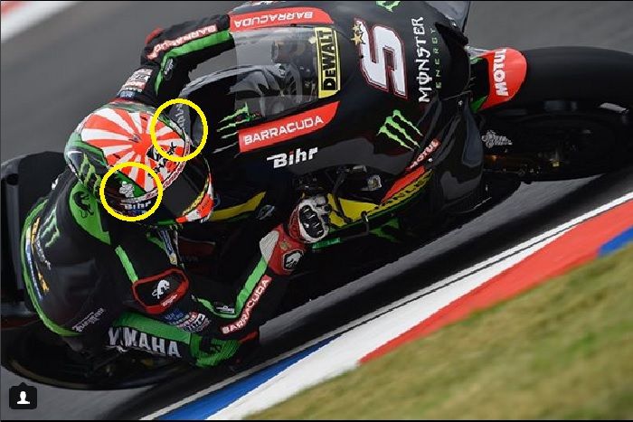 Helm yang dipakai Johann Zarco di MotoGP Argentina 2018