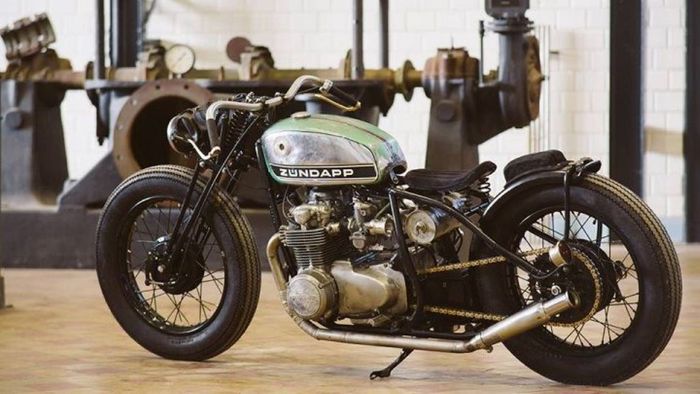 Honda CB550 custom bobber besutan Tin Can Customs