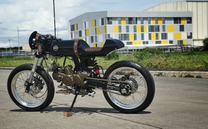 Pocket bike Moto Rusi 110 custom cafe racer besutan Iron Macchina Custom