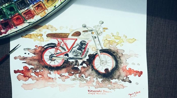 Kawasaki Boxer 150 custom street tracker dari Tokwa Party Garage