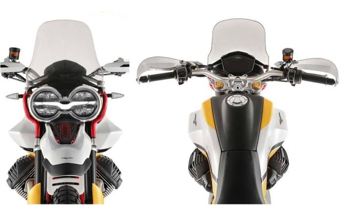 Gaya panel depan Moto Guzzi V85 Enduro