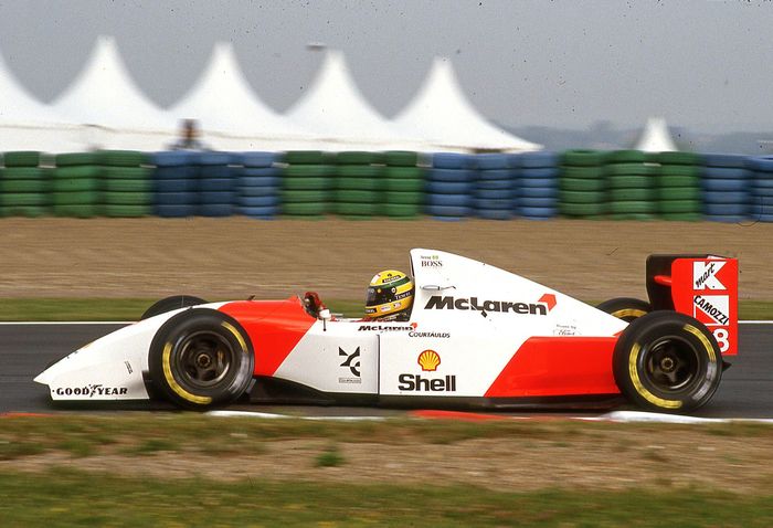 McLaren MP4/8A saat dipakai Ayrton Senna