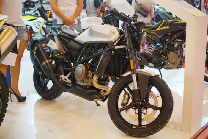 Husqvarna Vitpilen 701 pada pameran otomotif di kawasan Kemayoran, Jakarta Pusat