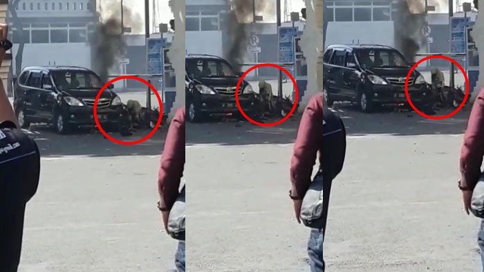 Seorang bocah yang dibonceng pelaku bom di Mapolrestabes Surabaya selamat, (14/5/2018)