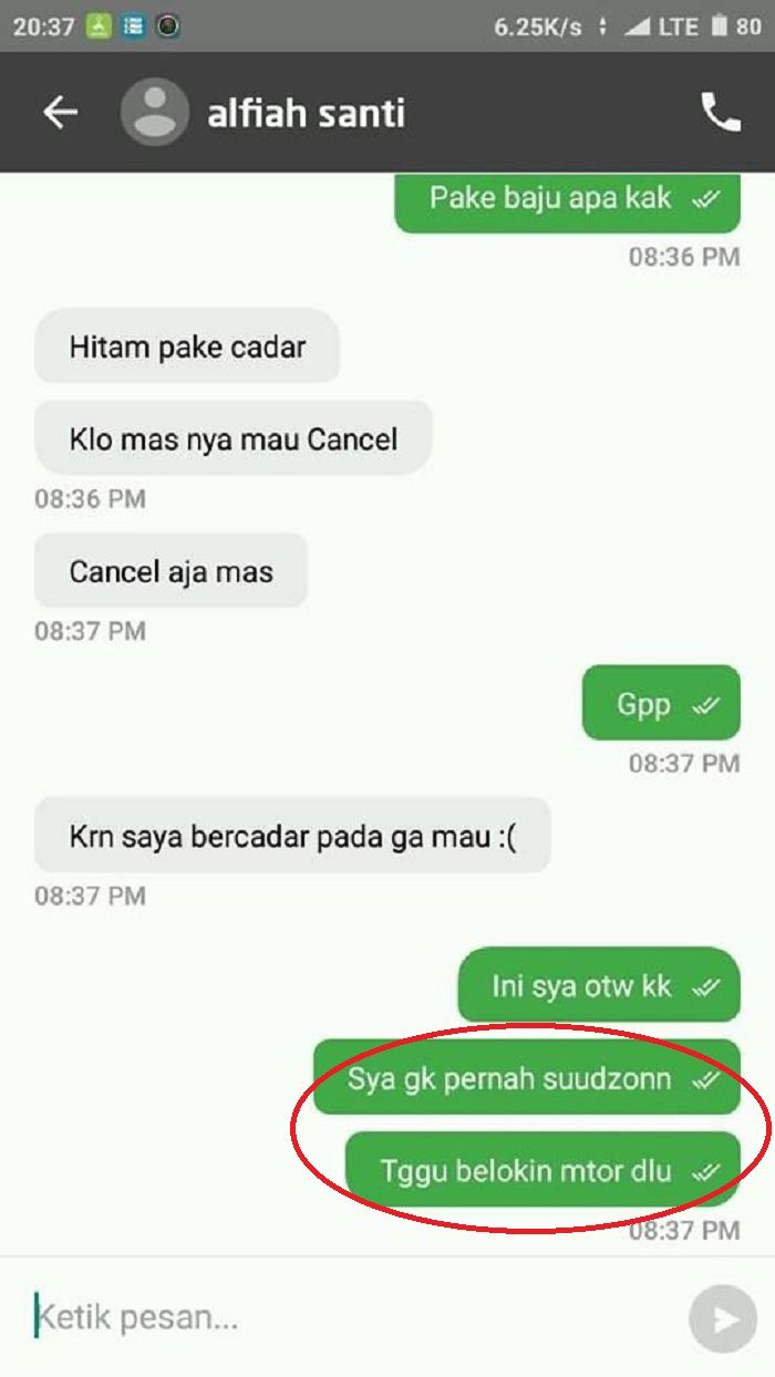 Tanggapan driver ojol 