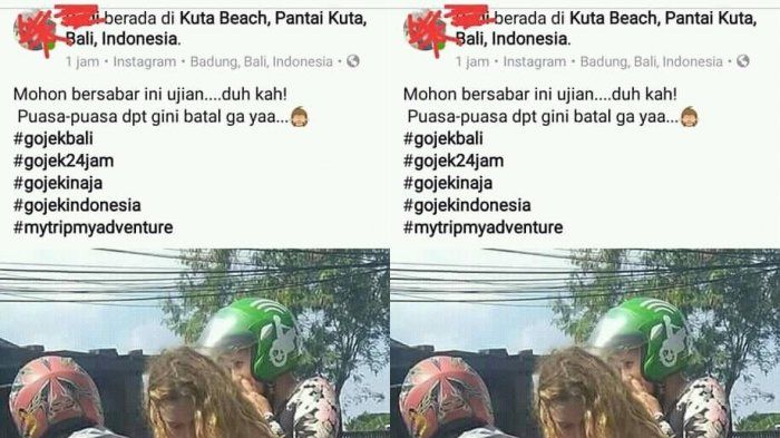 Driver ojol dapat penumpang bule wanita pakai bikini