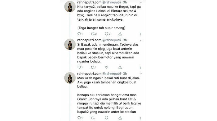 Isi curhatan konsumen Grab, Rahne