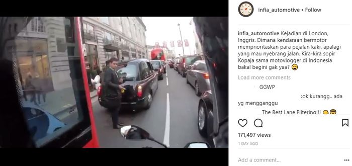 Postingan pengendara di Inggris berikan prioritas bagi pejalan kaki