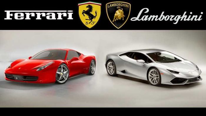 Ilustrasi Ferrari VS Lamborghini