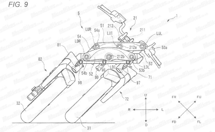 Desain bagian depan yang terlihat seperti milik Yamaha Niken