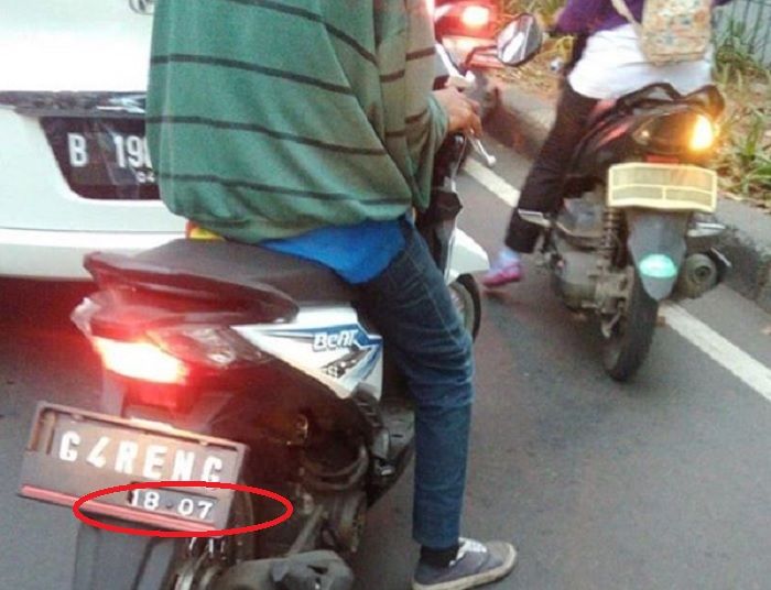 Pelat nomor Honda Beat pakai nama tokoh pewayangan