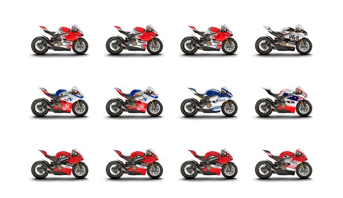 12 desain motor Ducati Panigale V4 S yang digunakan dan dilelang pada ajang World Ducati Week 2018