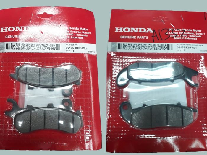Kampas rem All New Honda  PCX 150 lokal CBS (kiri) ABS (kanan)