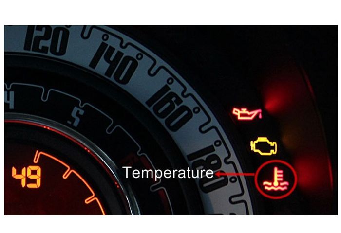 Ilustrasi Indikator temperatur menyala