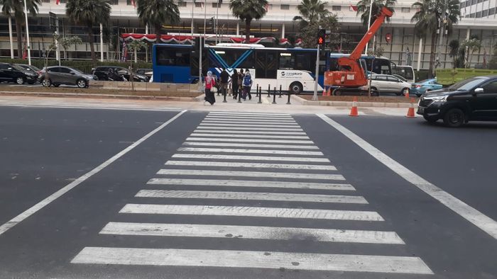 Pelican Crossing di Bundaran HI, Jakarta Pusat