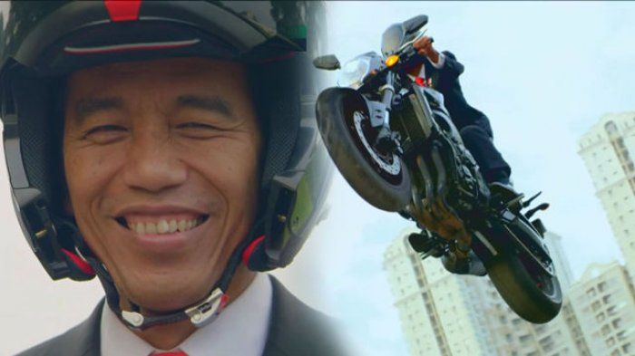 Helm yang digunakan Jokowi