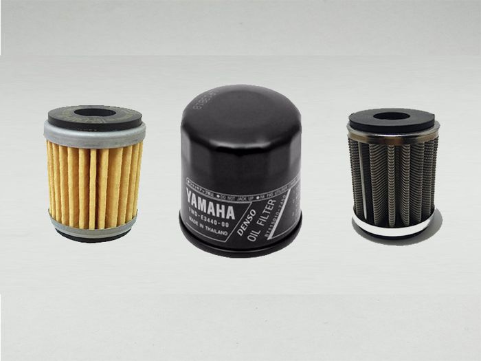Tiga jenis filter oli motor: filter kertas, filter tabung, dan filter stainless