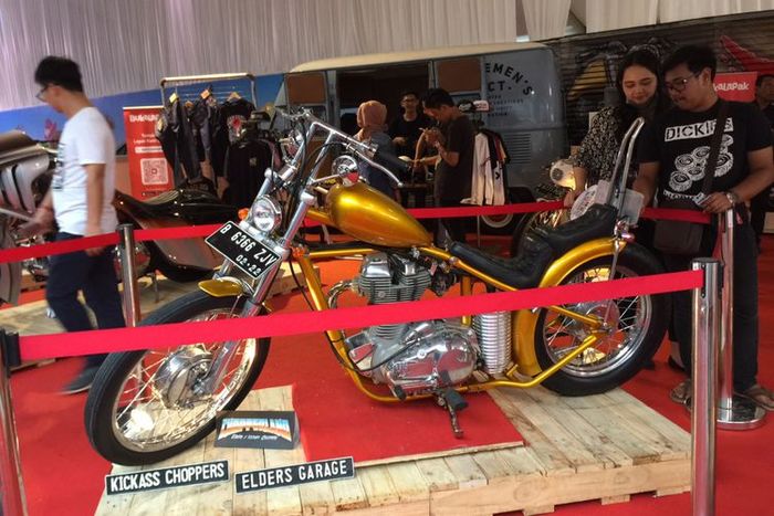 Motor chopper Jokowi ketika dipamerkan di IIMS 2018