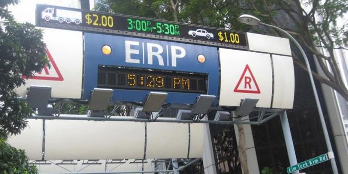 Ilustrasi Electronic Road Pricing (ERP) di Singapura