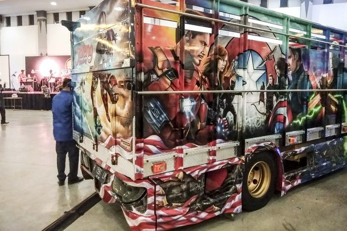 Avengers, salah satu kontestan modifikasi truk Fuso Canter di Jogjakarta Truck Festival 2018 - Hikma