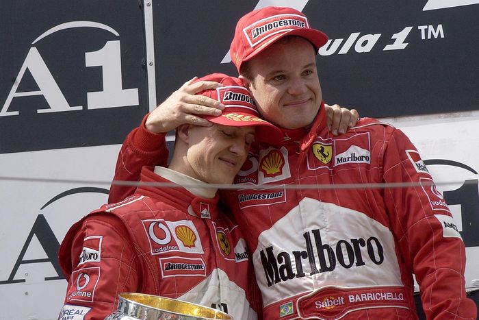 Michael Schumacher dan Rubens Barrichello di Austria 2002