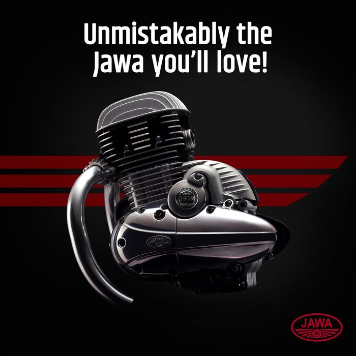 Mesin baru motor Jawa yang didesain mirip dengan versi lawasnya