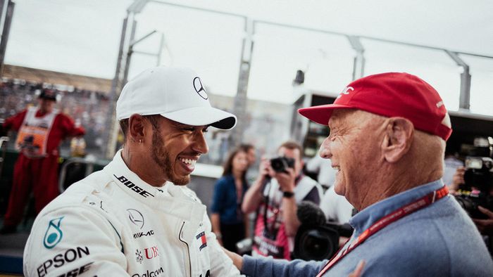 Niki Lauda dan Lewis Hamilton