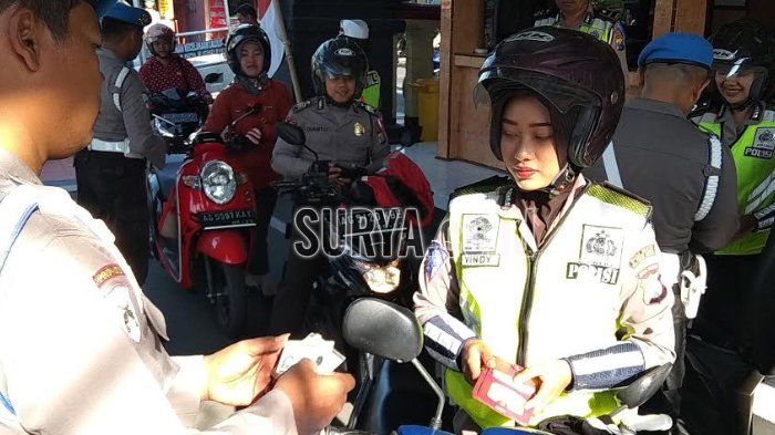 Razia Zebra Semeru di Mapolres Blitar Kota, Rabu (31/10/2018)