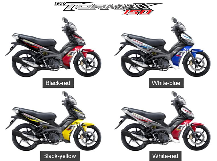 Empat pilihan warna TVS Tormax 150