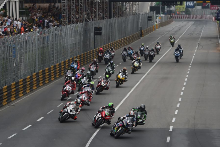 Ilustrasi balapan motor di Macau GP