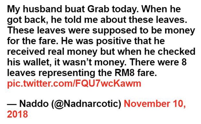 Capture cuitan Twitter sang istri sopir grab