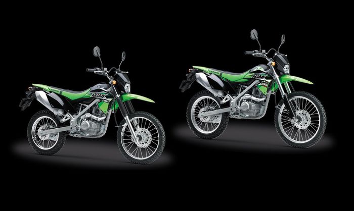 Kawasaki KLX150L (kiri) dan Kawasaki KLX150BF (kanan)
