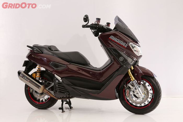 Modifikasi Yamaha NMAX Carbon Kevlar Merah Mad Max