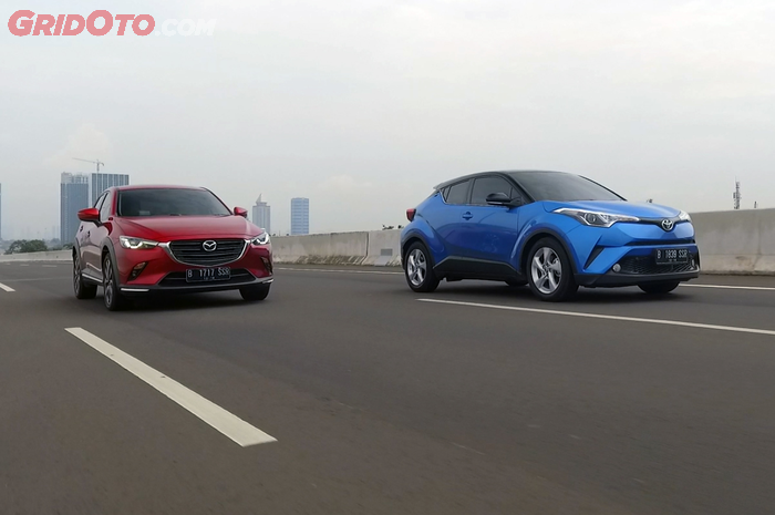 Video Komparasi Toyota C-HR vs Mazda CX-3 sudah tayang di Youtube GridOto