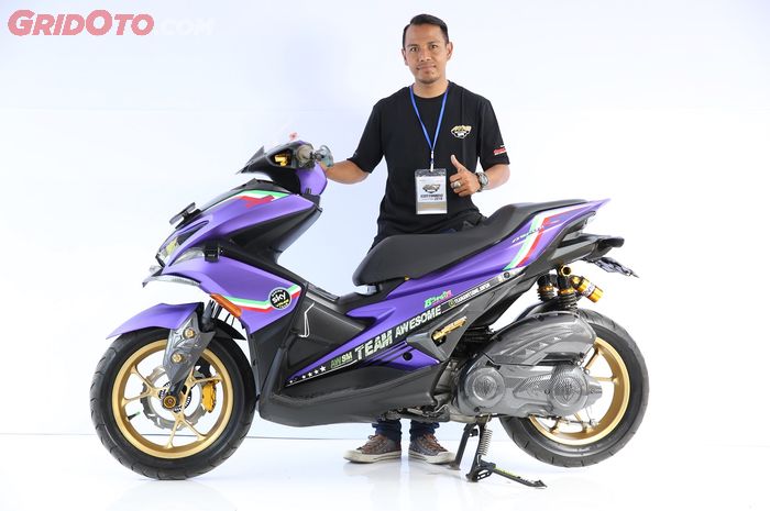 Yamaha Aerox pemenang kelas Daily Use Customaxi Surabaya