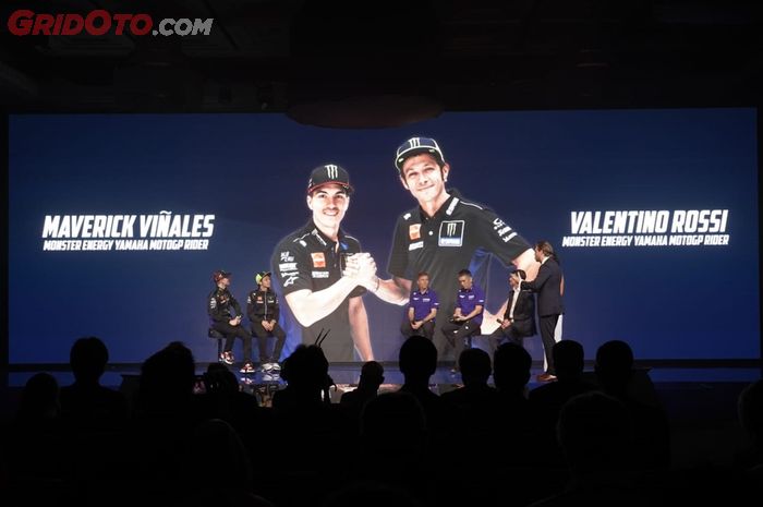 Vinales dan Rossi di peluncuran tim Jakarta 