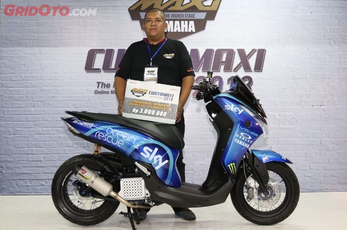 Yamaha Lexi milik Andre dengan gaya racing look