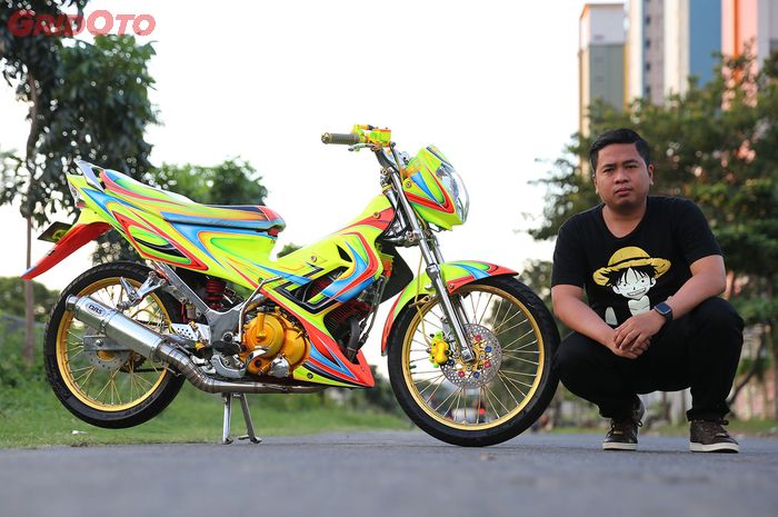 Modifikasi Suzuki Satria F150 Tobal Balap Liar by Begay Airbrush