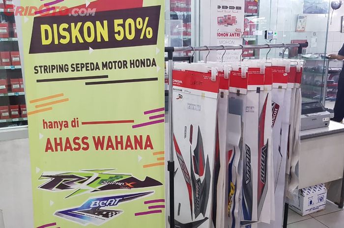Promo untuk pembelian stripping bodi motor Honda di AHASS Wahana